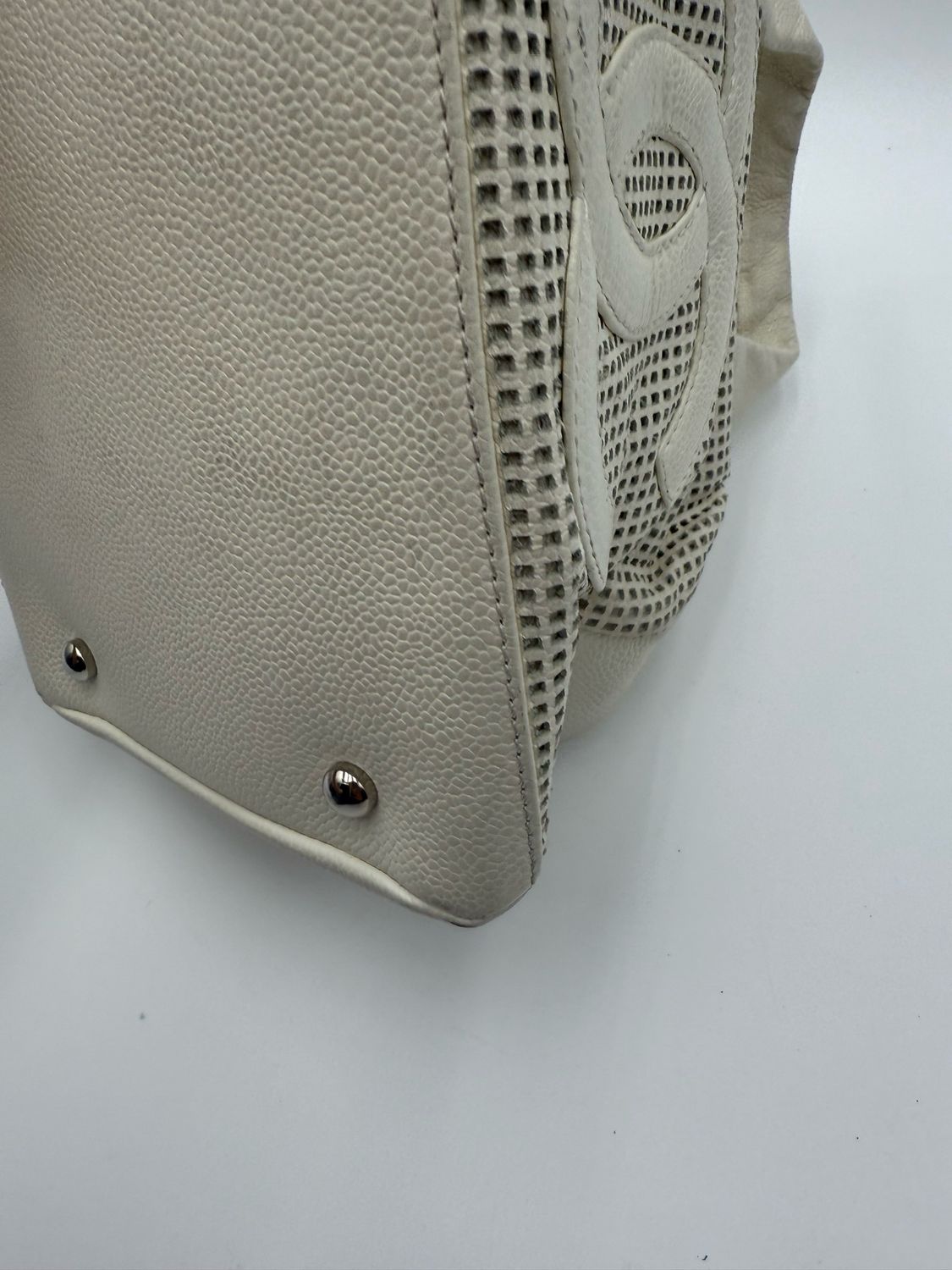 Chanel Perforated Small Bowler Handbag Satchel