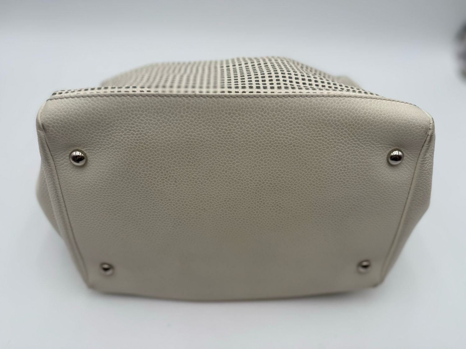 Chanel Perforated Small Bowler Handbag Satchel