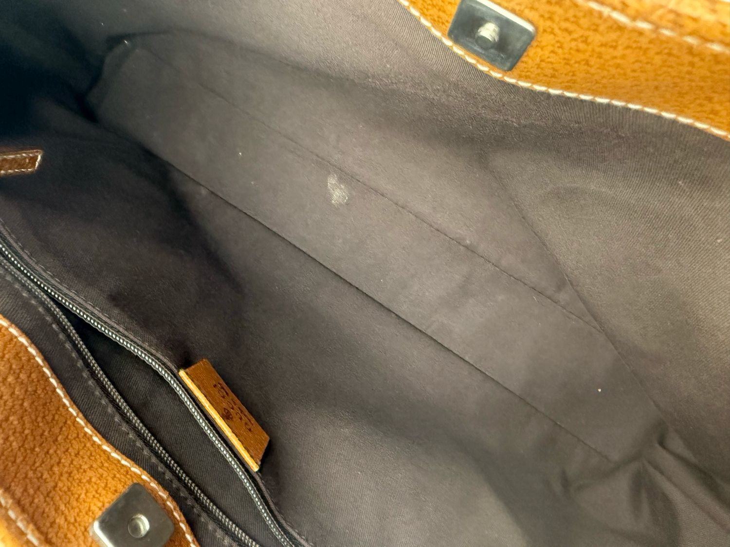 Gucci Monogram Canvas Medium Shoulder Bag Brown