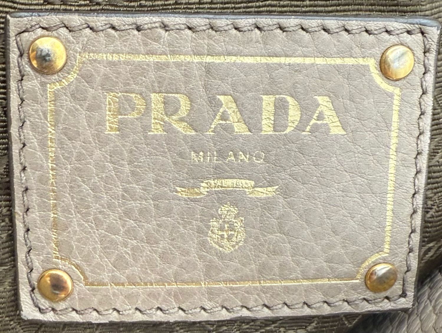 Prada Vitello Daino Convertible Shopper Tote Grey Crossbody