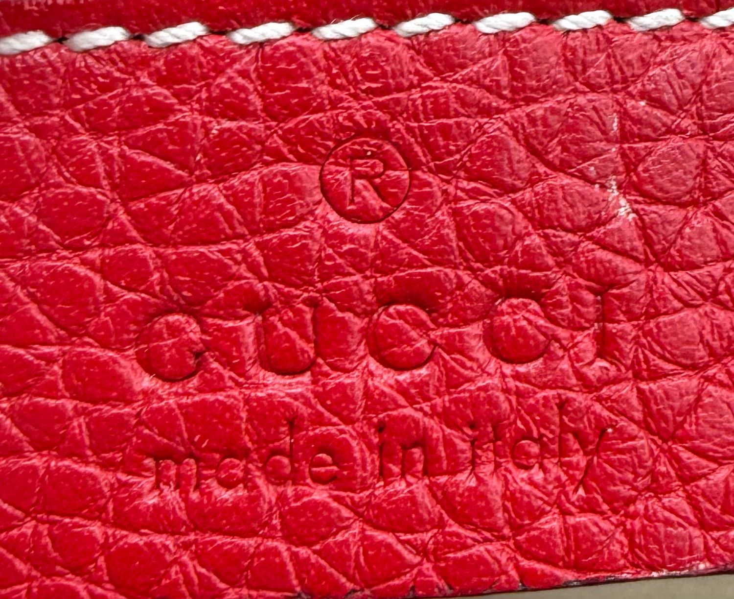 Gucci Pebbled Leather Red Soho Camera Bag