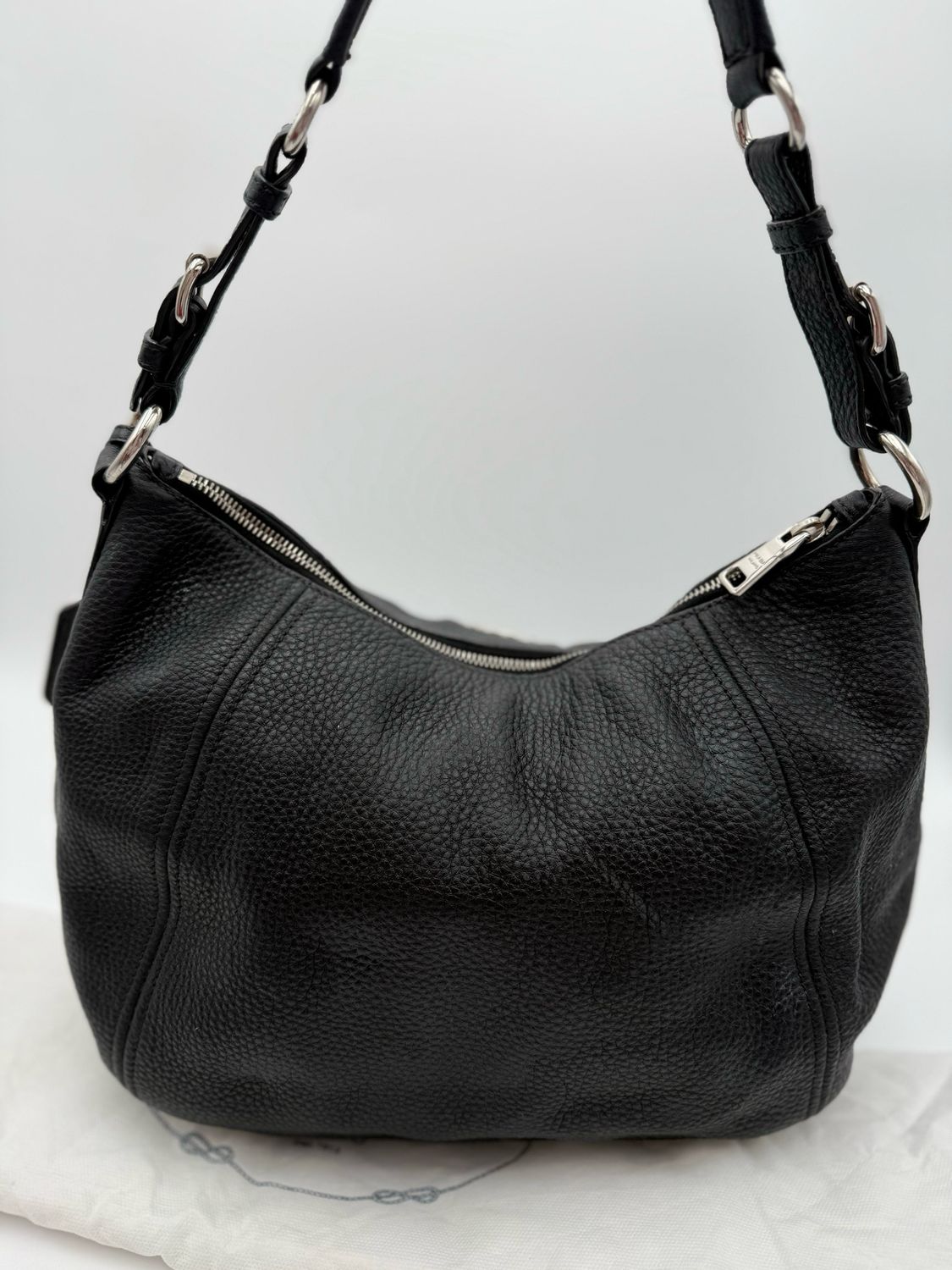 Prada Vitello Daino Hobo Shoulder Bag Zippered
