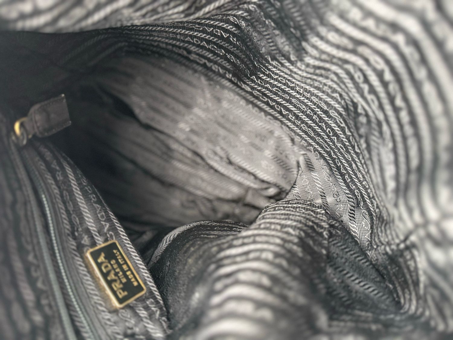 Prada Nylom Tessuto Quilted Chain Tote Shoulder