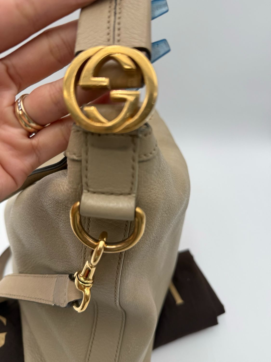 Gucci Leather Miss GG Hobo Shoulder Crossbody