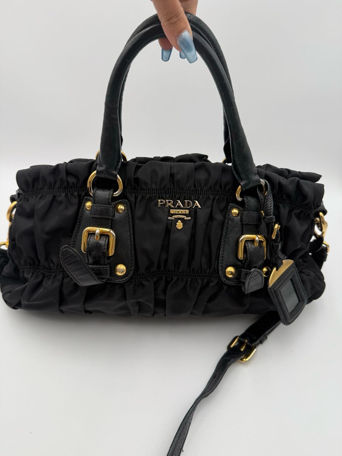 Prada Nylon Gauffre Tessuto Crossbody Black