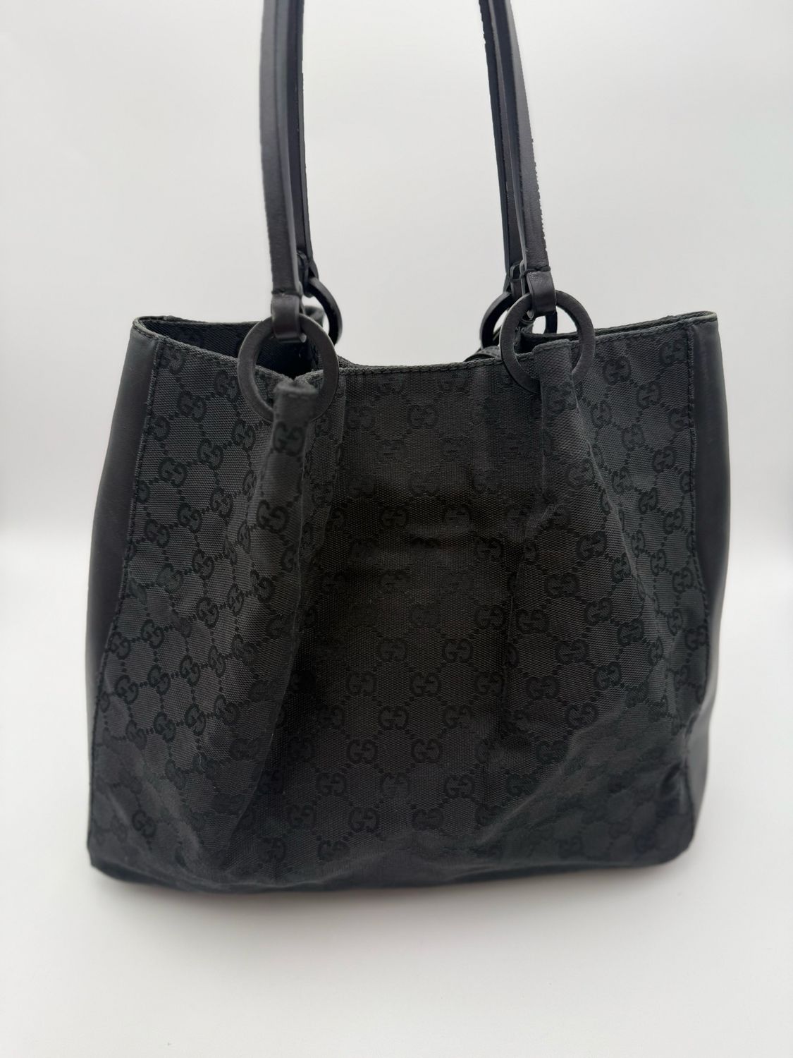 Gucci Monogram Canvas Tote Shoulder With Pouch