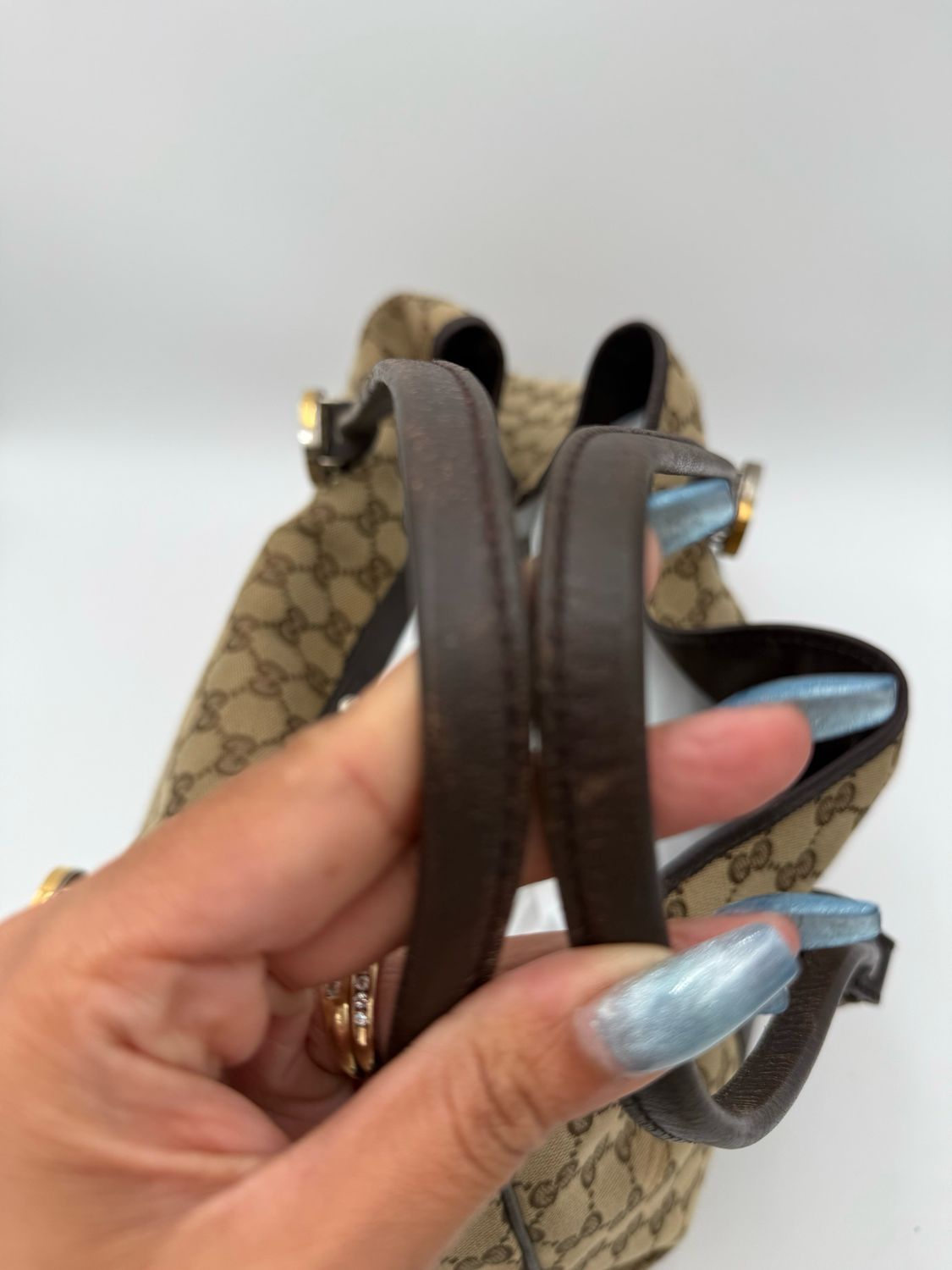 Gucci Monogram Canvas Twins Tote Shoulder Bag