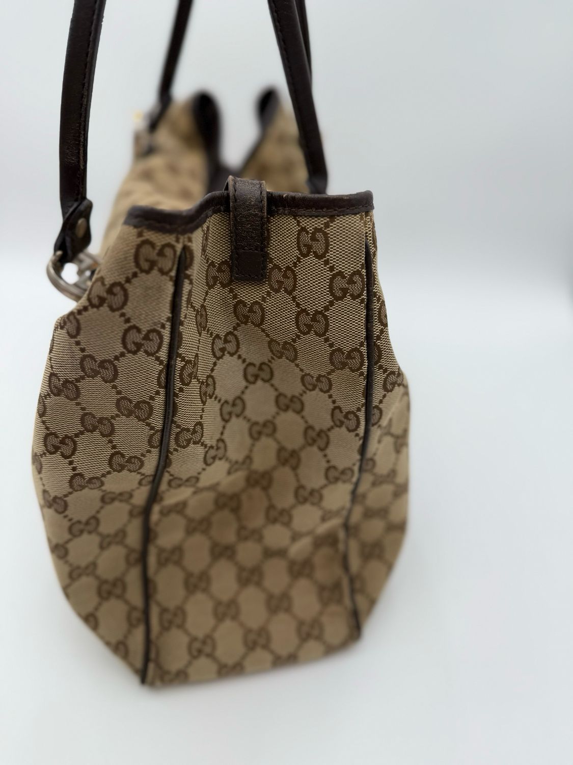 Gucci Monogram Canvas Twins Tote Shoulder Bag