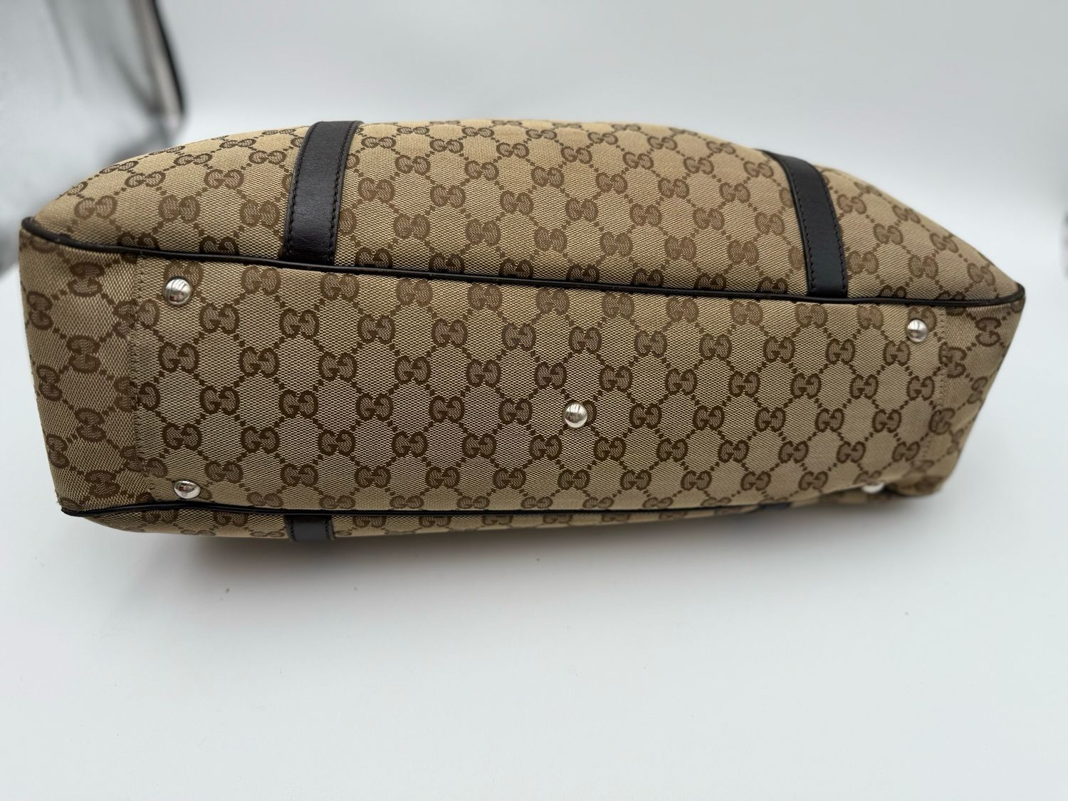 Gucci Monogram Canvas Twins Tote Shoulder Bag