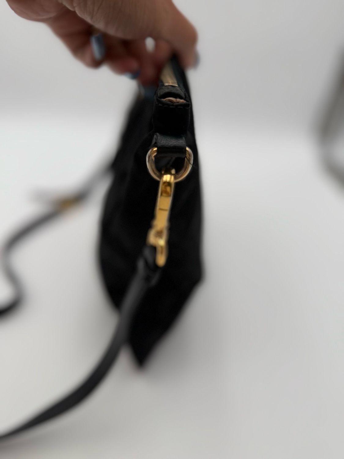 Prada Nylon Tessuto Bow Crossbody Messenger Black