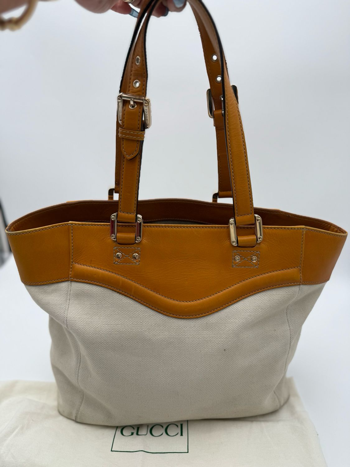 Gucci Canvas Hysteria Tote Shoulder Top Handle