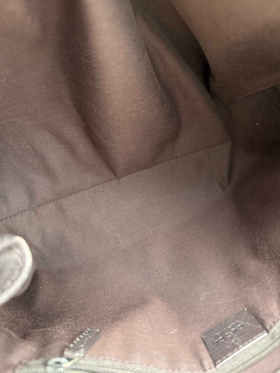 Gucci Monogram Sukey Medium Tote Shoulder Bag Dark Brown