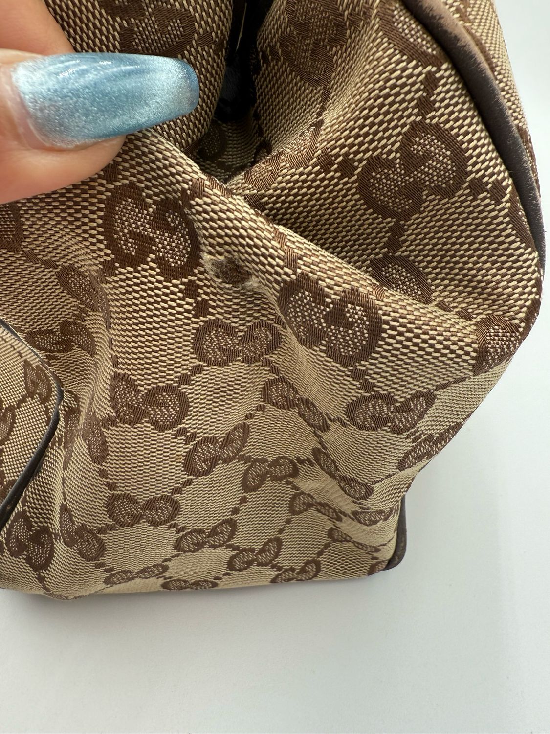 Gucci Monogram Sukey Medium Tote Shoulder Bag Dark Brown