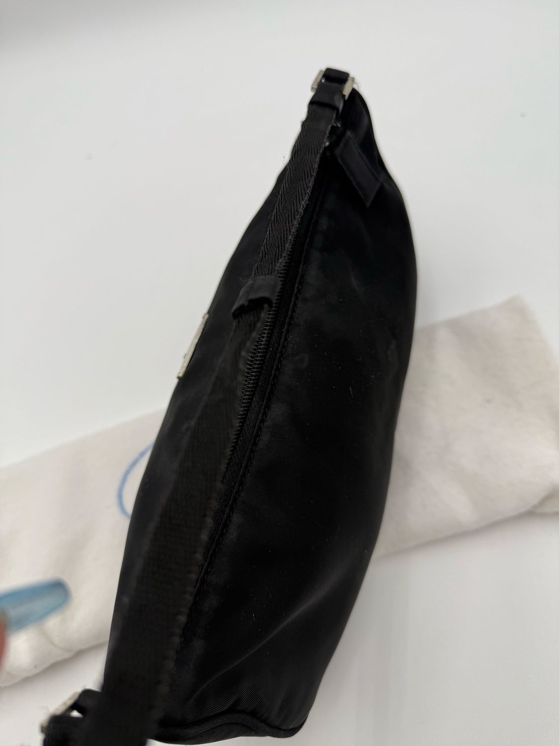 Prada Nylon Tessuto Baguette Pochette Shoulder Bag