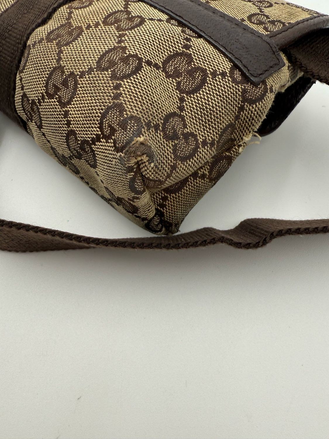 Gucci Canvas Waist Bag Buckle Belt Bum Bag
