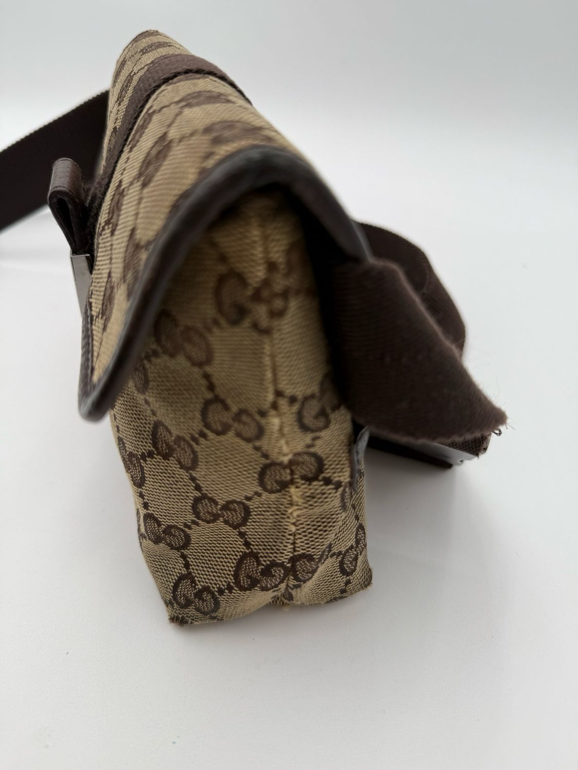 Gucci Canvas Waist Bag Buckle Belt Bum Bag