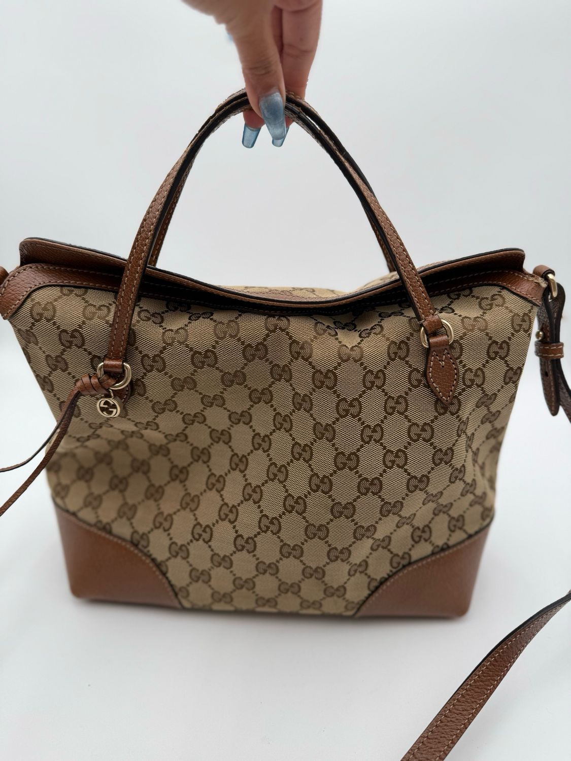 Gucci Canvas Medium Convertible Bree Crossbody Bag