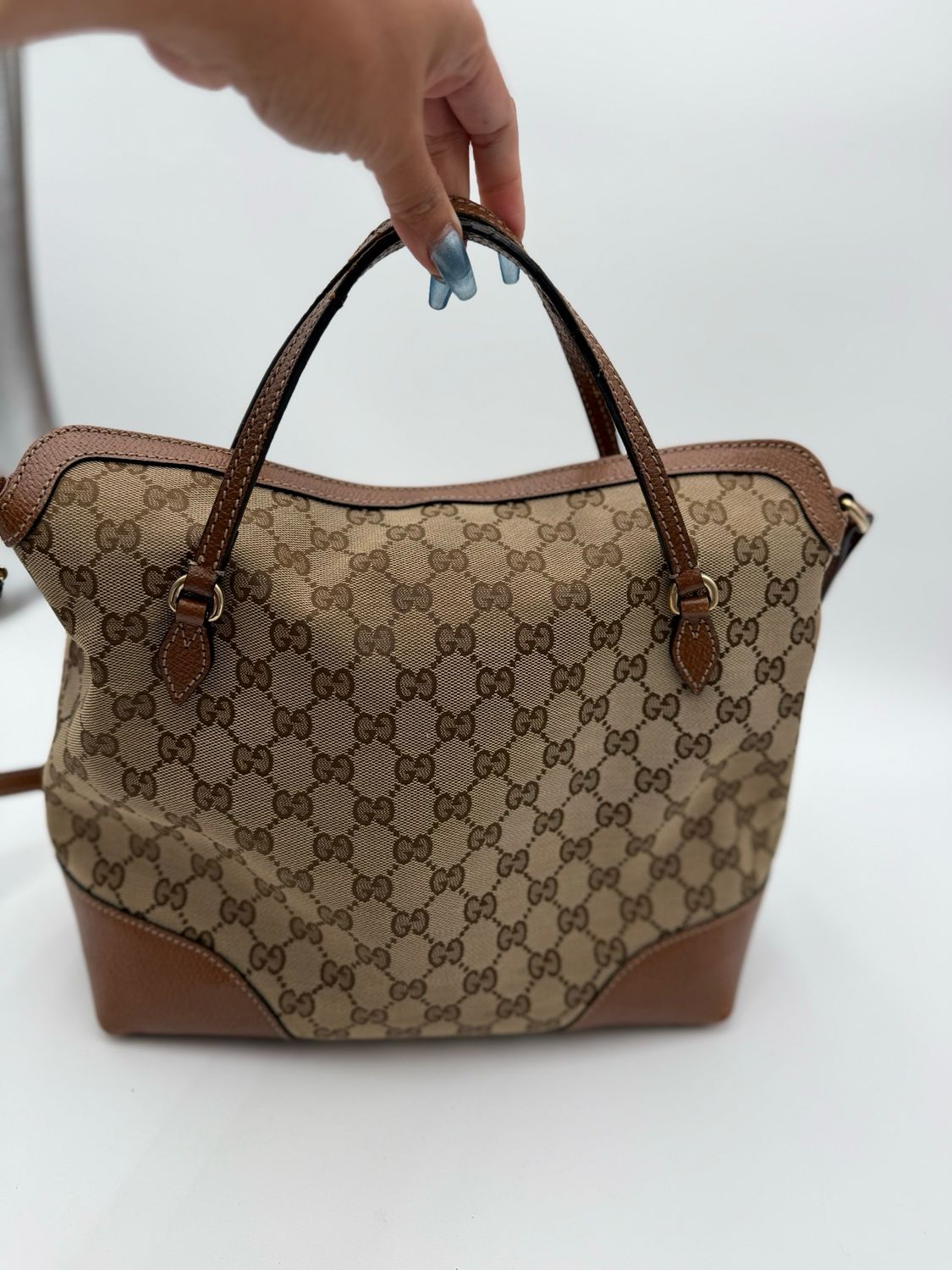 Gucci Canvas Medium Convertible Bree Crossbody Bag