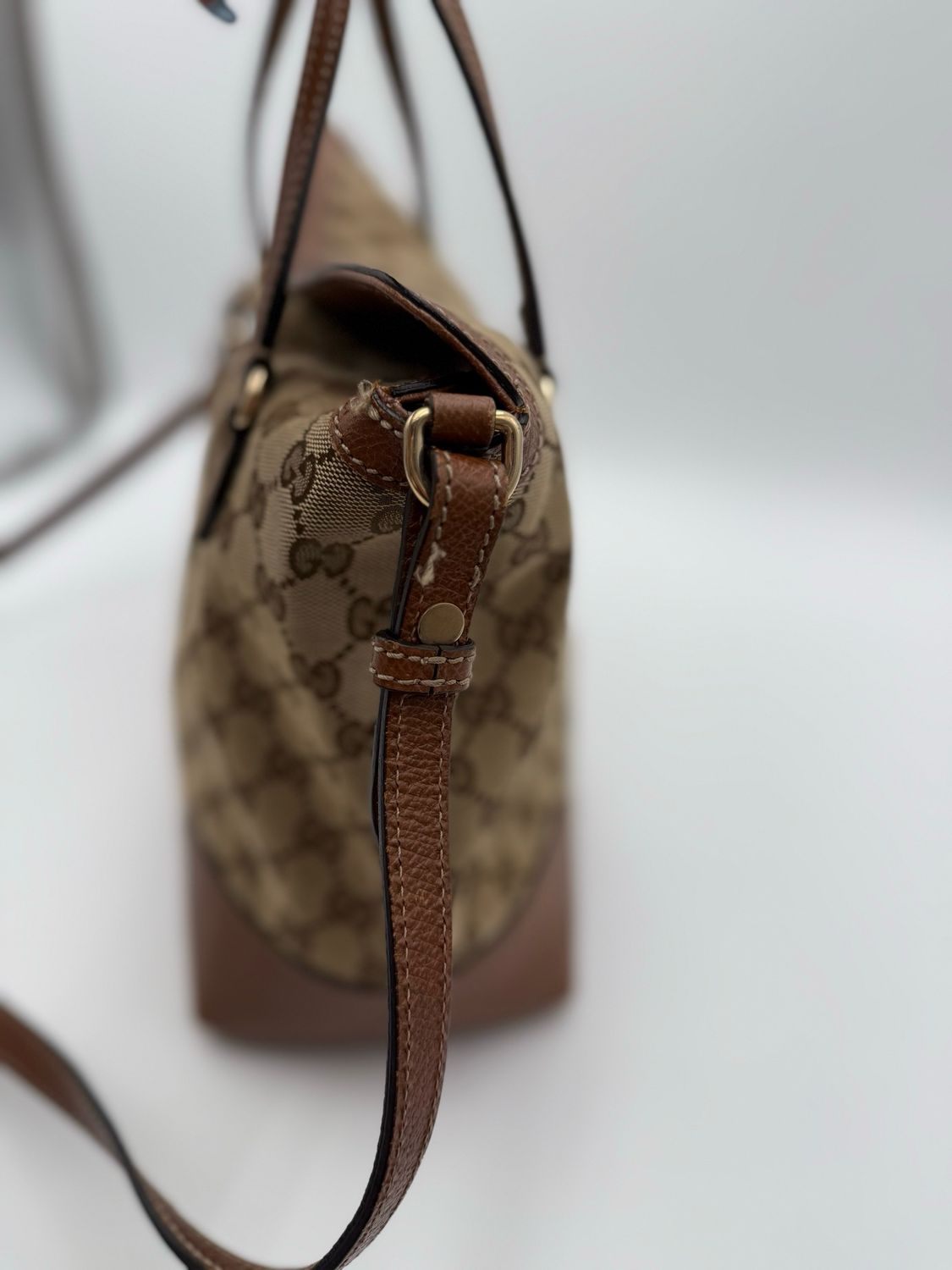 Gucci Canvas Medium Convertible Bree Crossbody Bag