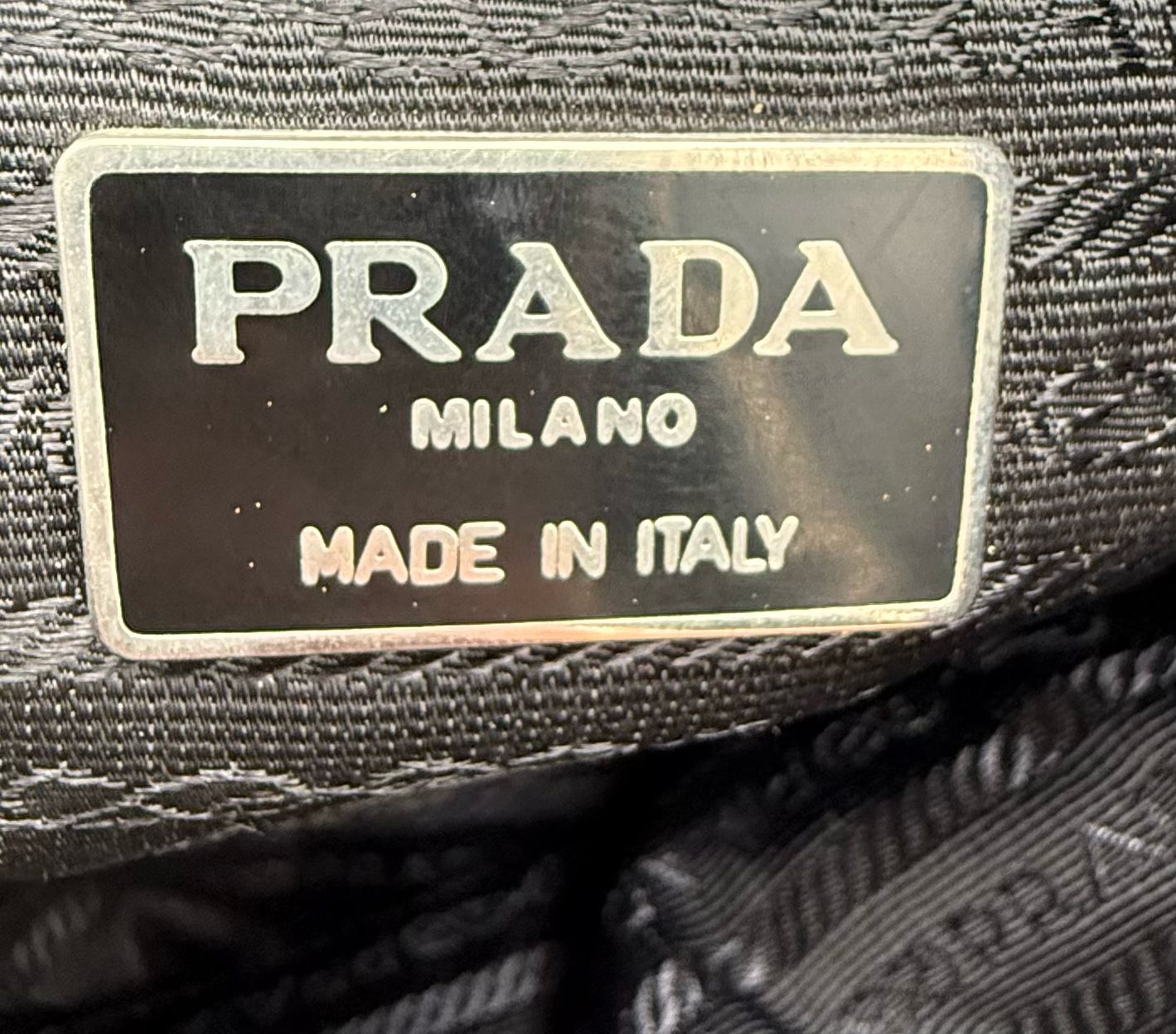 Prada Nylon Tessuto Chain Strap Backpack Black