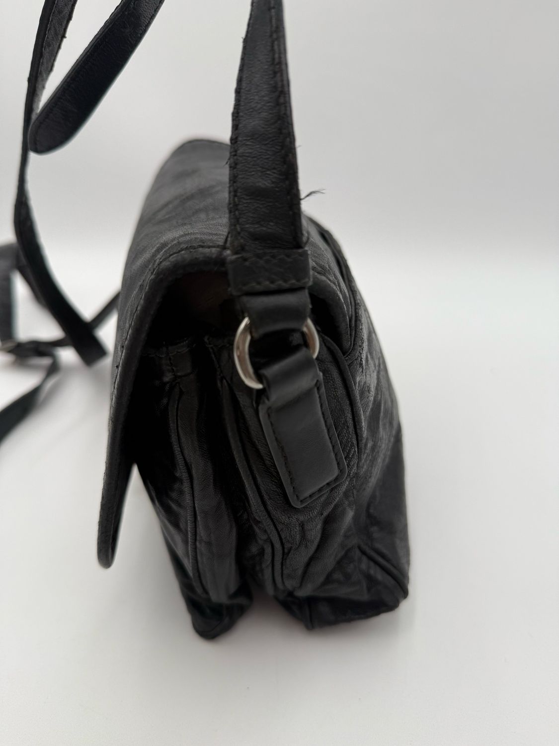 Prada Flap Leather Crossbody Sound Lambskin