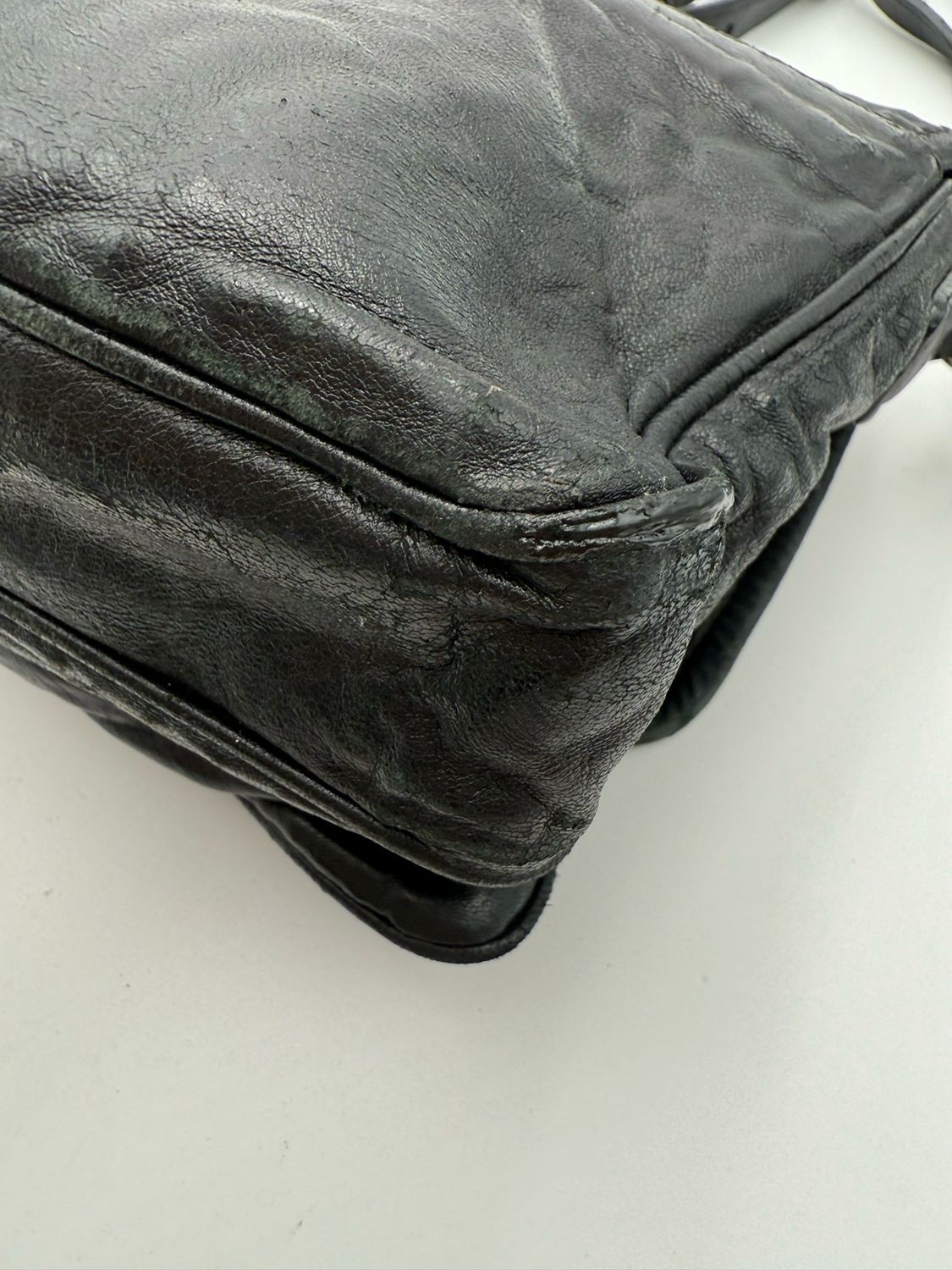 Prada Flap Leather Crossbody Sound Lambskin