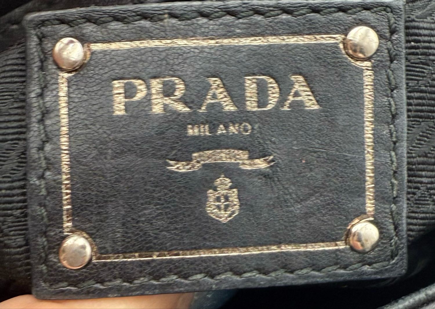 Prada Flap Leather Crossbody Sound Lambskin