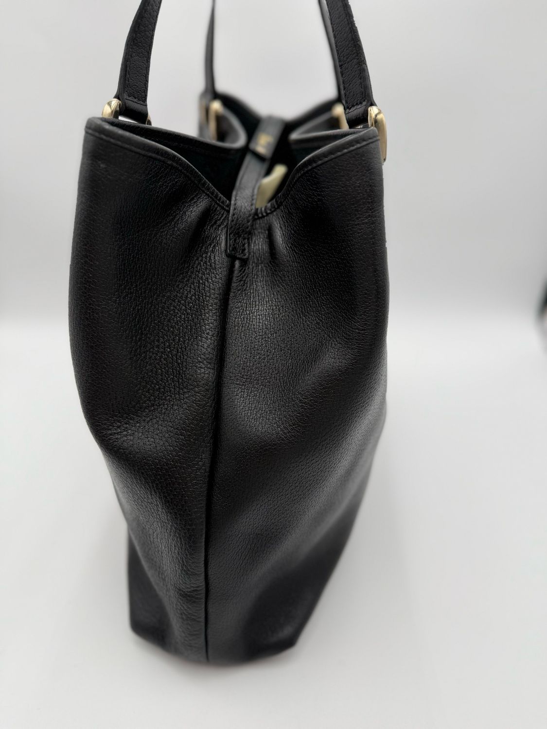 Gucci Abbey Leather DRing Tote Shoulder Bag