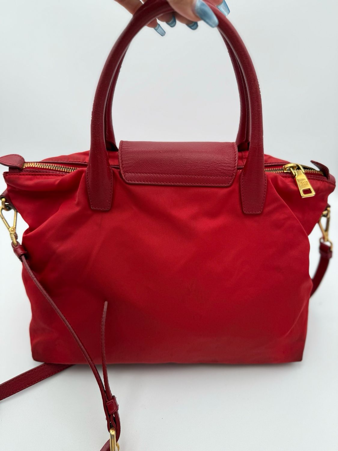 Prada Nylon Tessuto Saffiano Crossbody Messenger Sling 