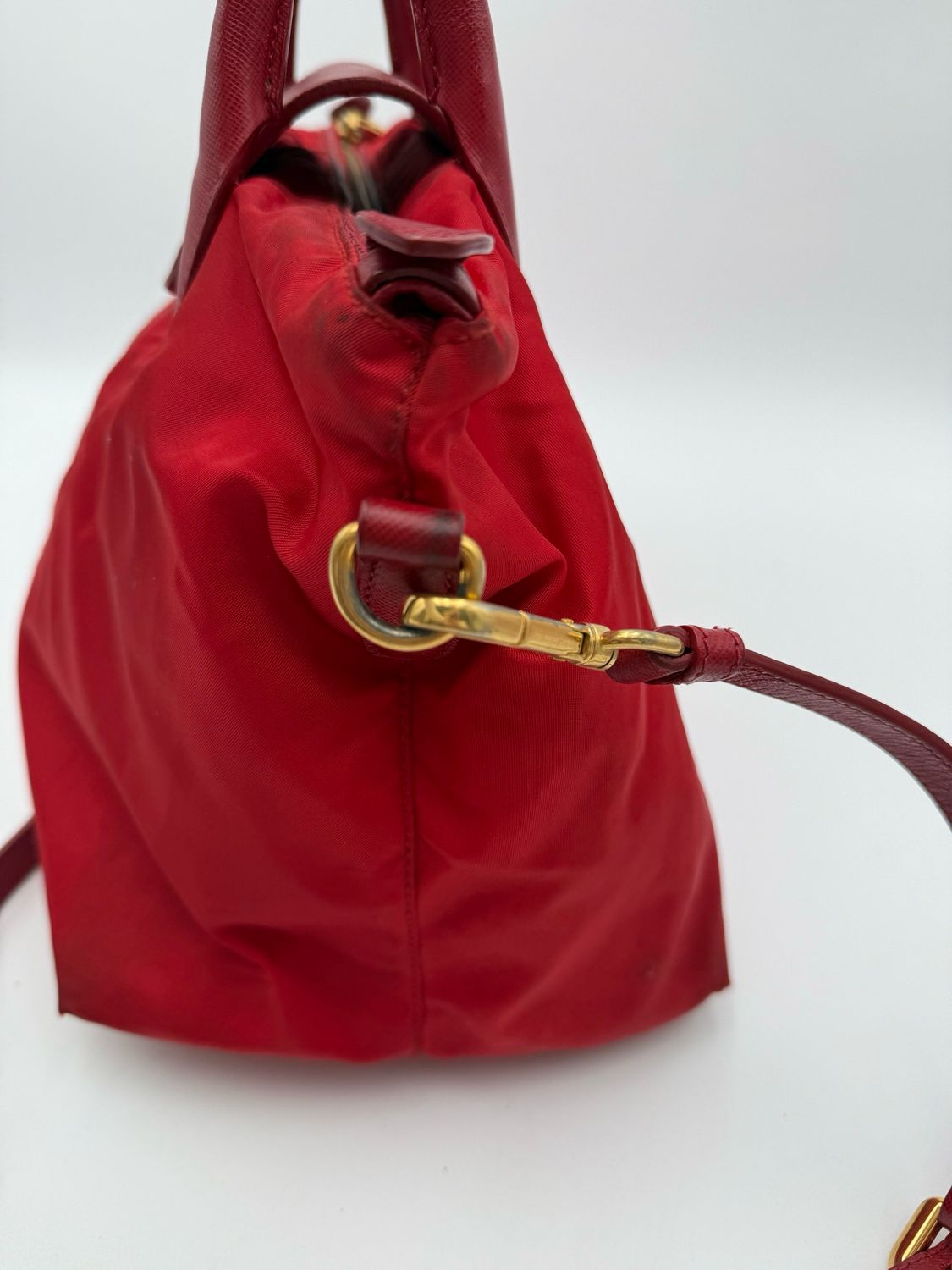 Prada Nylon Tessuto Saffiano Crossbody Messenger Sling 