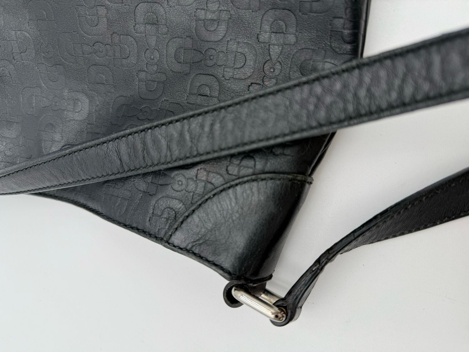 Gucci Leather Horsebit Hobo Shoulder Bag Black