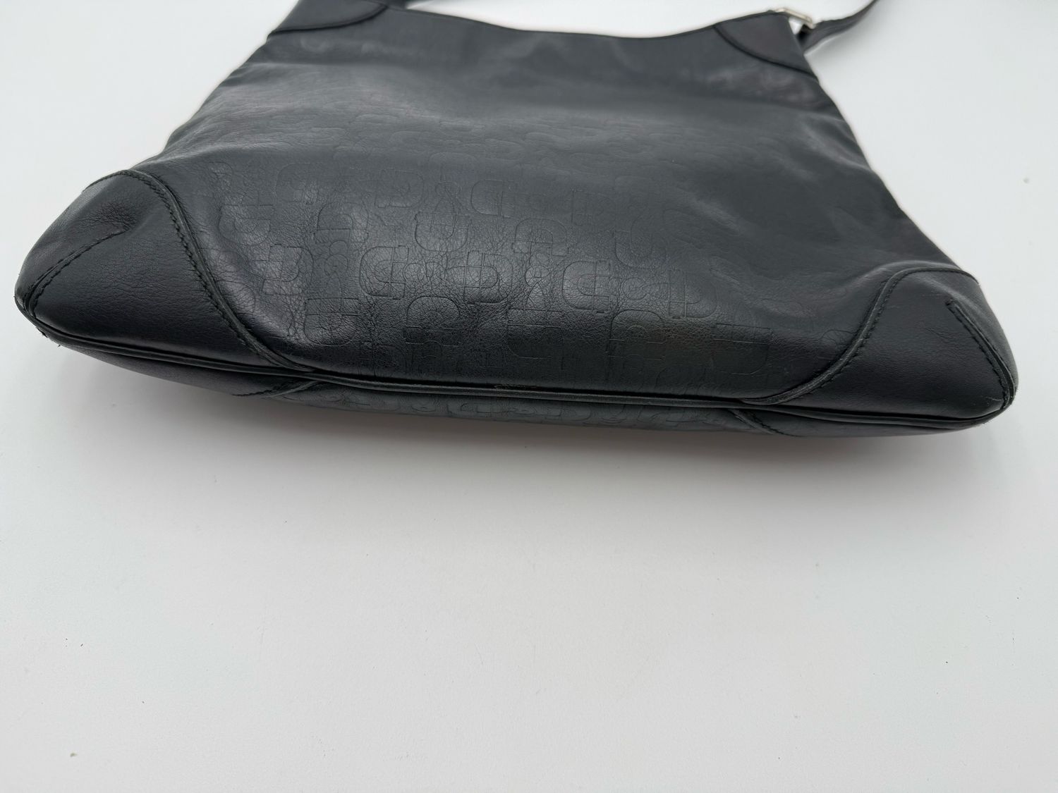 Gucci Leather Horsebit Hobo Shoulder Bag Black