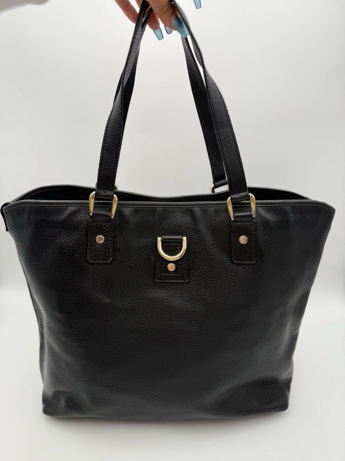 Gucci Abbey Leather DRing Tote Shoulder Bag