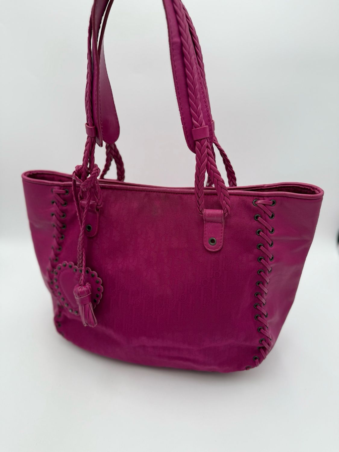 Christian Dior Lovely Diorissimo Tote Whipstitch Shoulder Bag