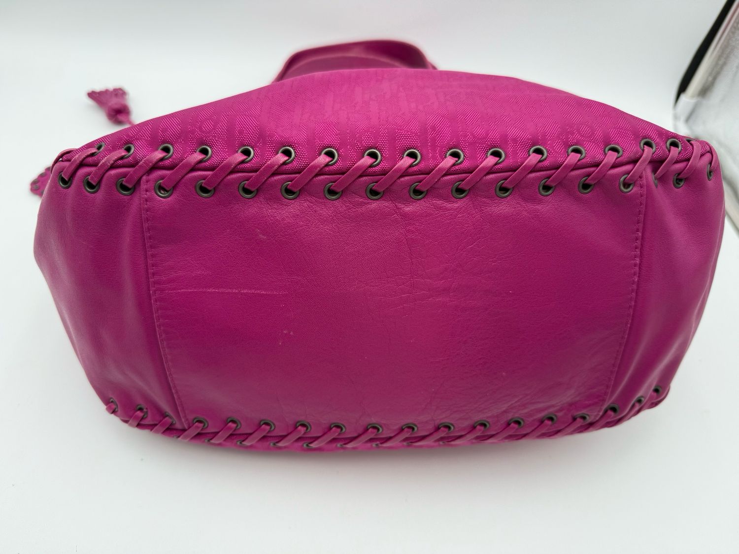 Christian Dior Lovely Diorissimo Tote Whipstitch Shoulder Bag