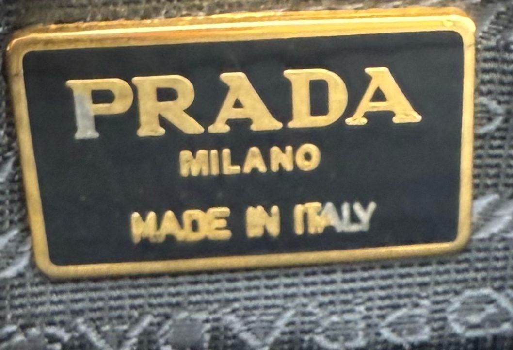 Prada Nylon Tessuto Black Flap Catena Chain Strap