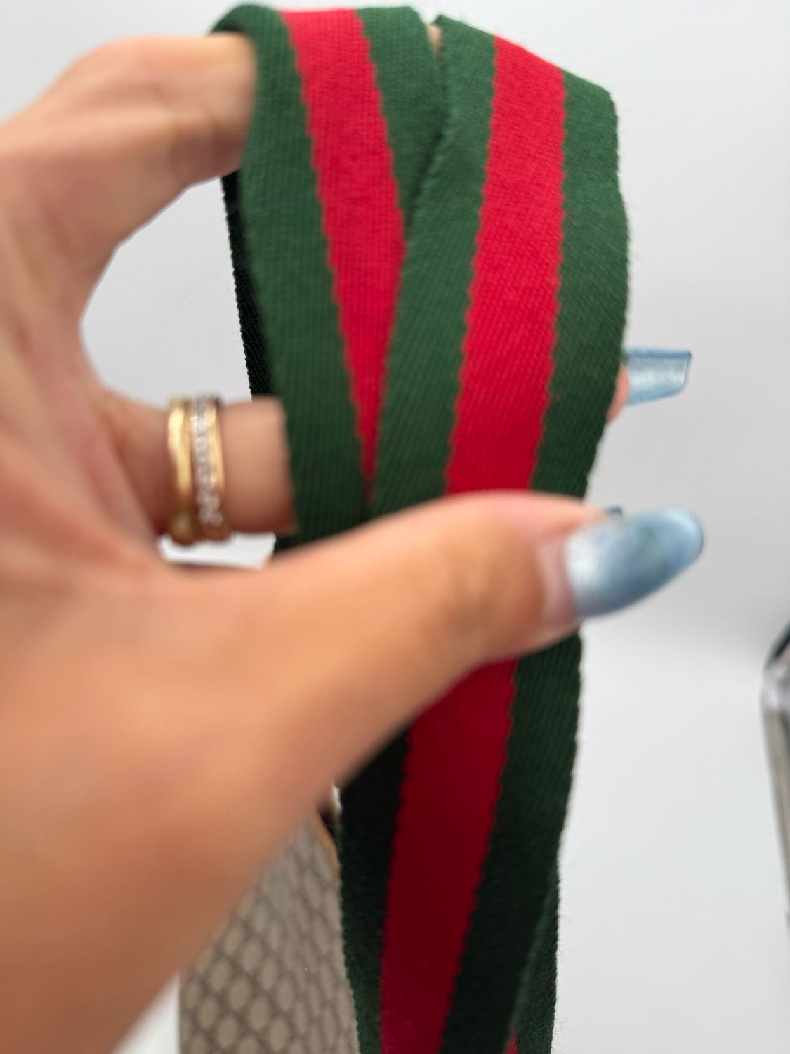 Gucci Supreme Vertical Tote Shoulder Bag Web Strap