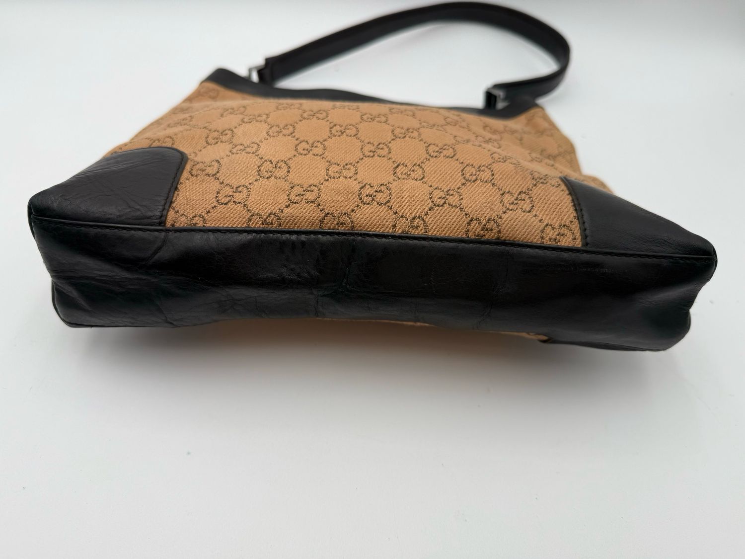 Gucci Monogram Canvas Techno Hobo Shoulder