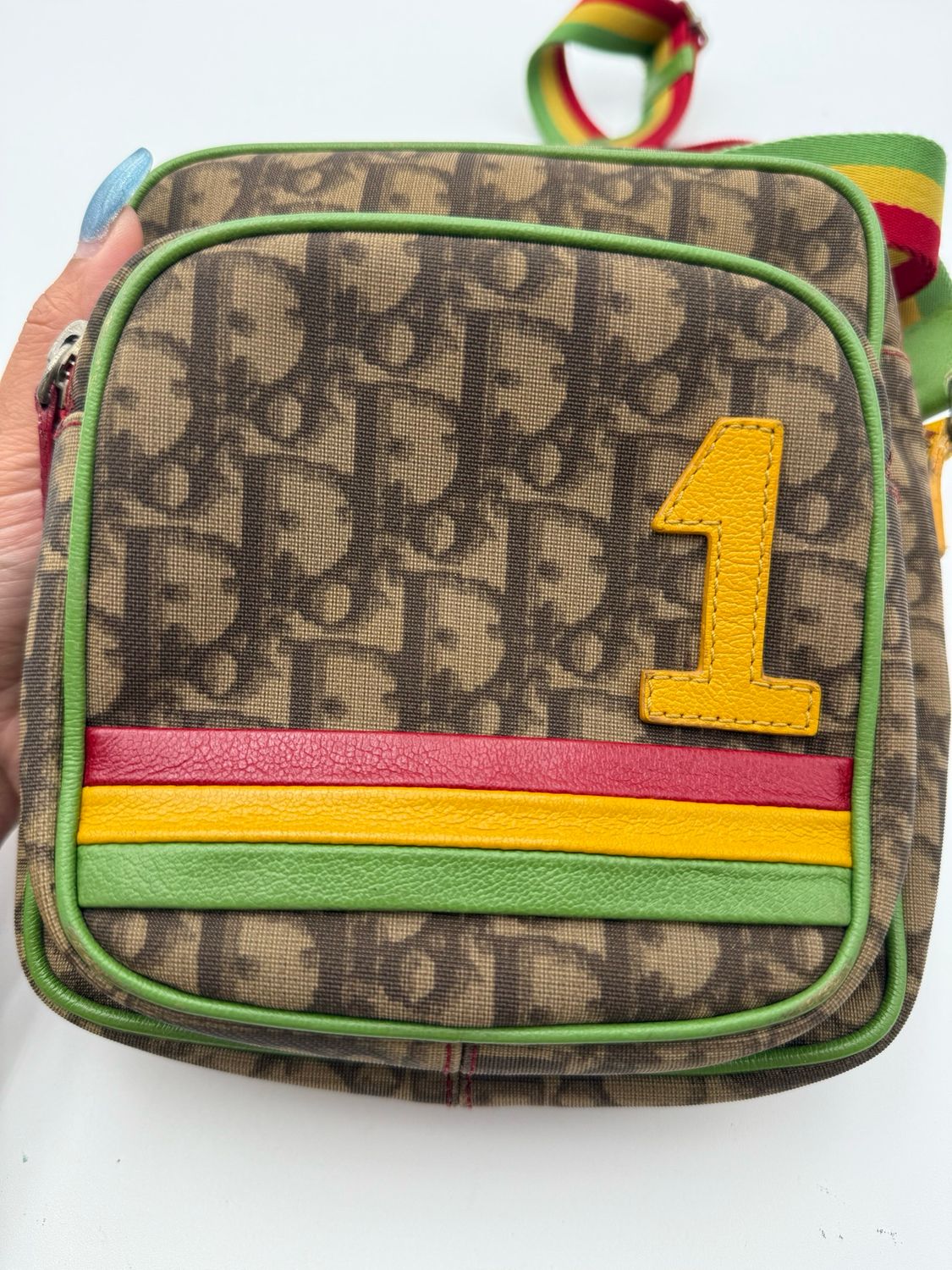 Christian Dior Rasta Trotter Messenger Camera Crossbody 