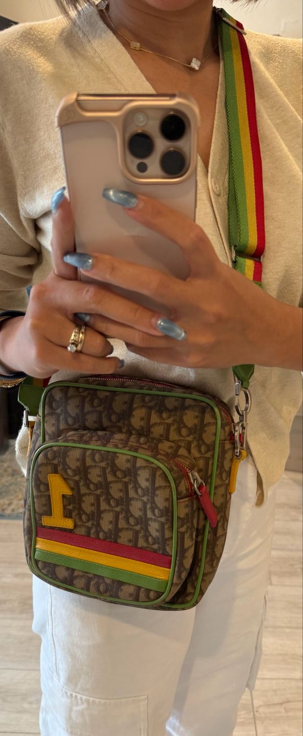 Christian Dior Rasta Trotter Messenger Camera Crossbody 