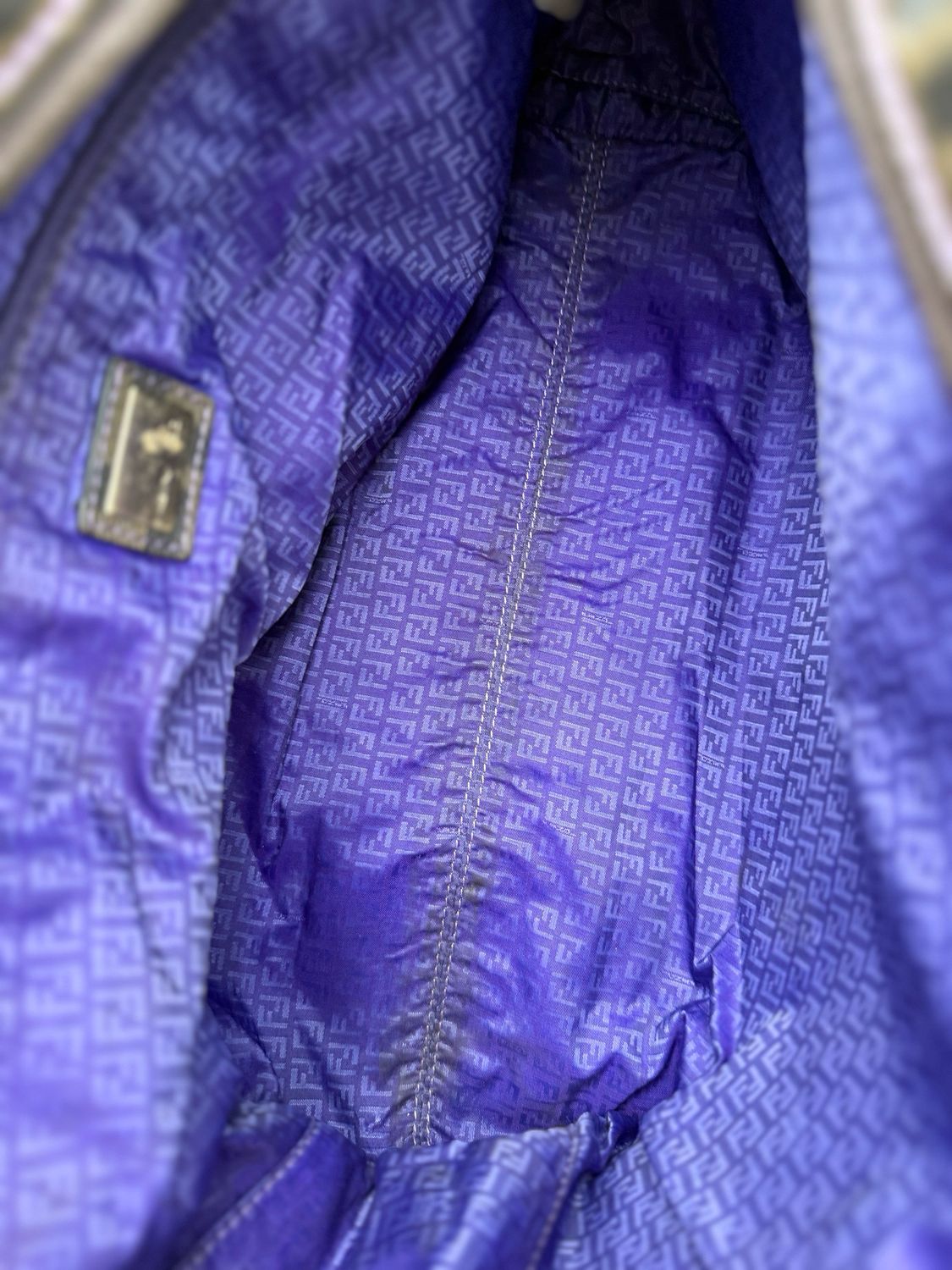 Fendi Zucca Roll Tote Shoulder Bag