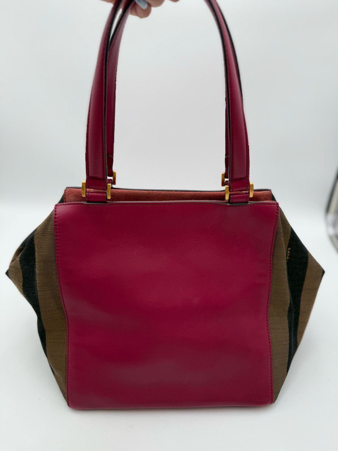 Fendi Boxy Large Tote Vitello Shoulder