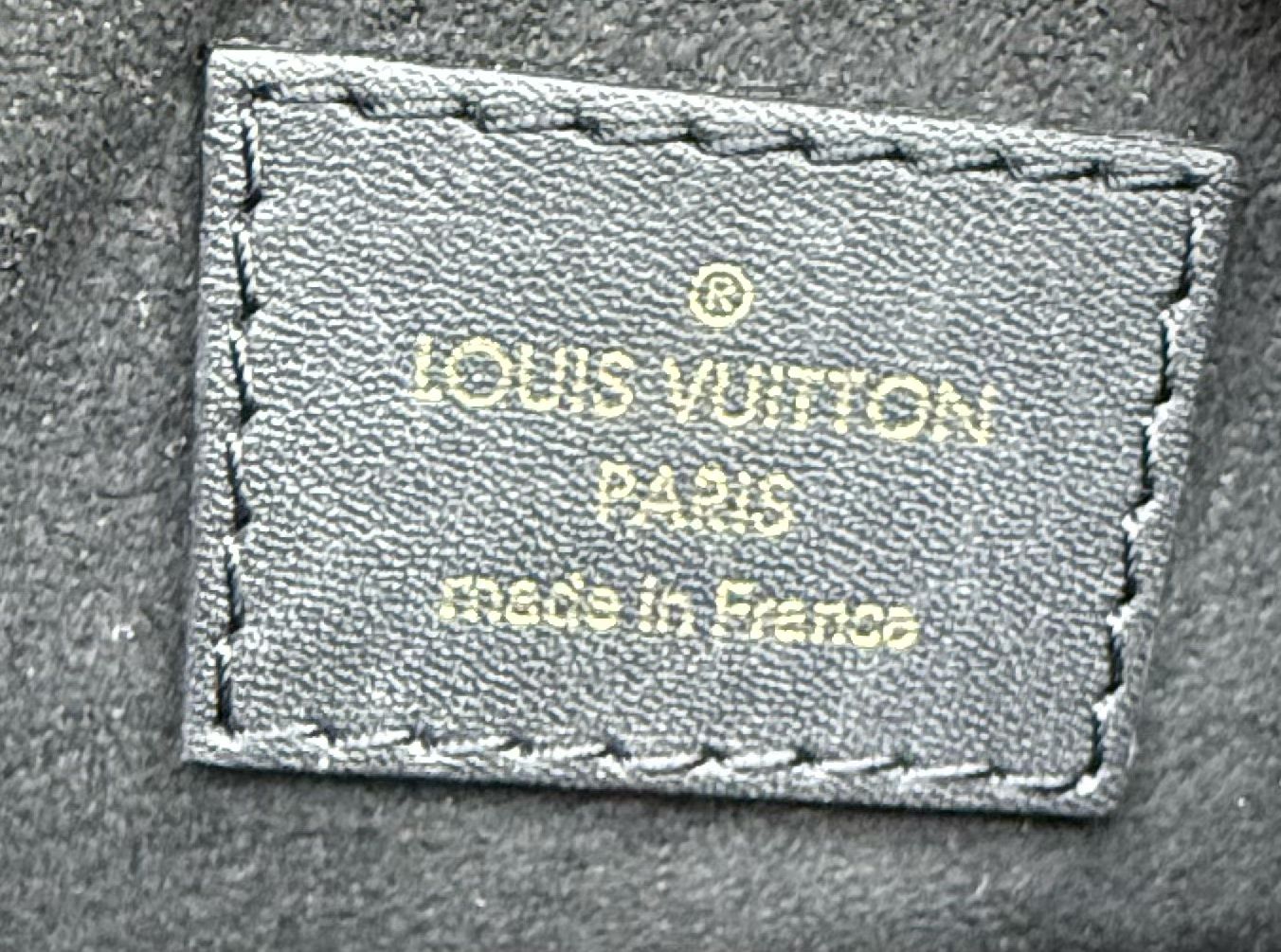 Louis Vuitton Monogram Shoulder Flower Tote Black Leather