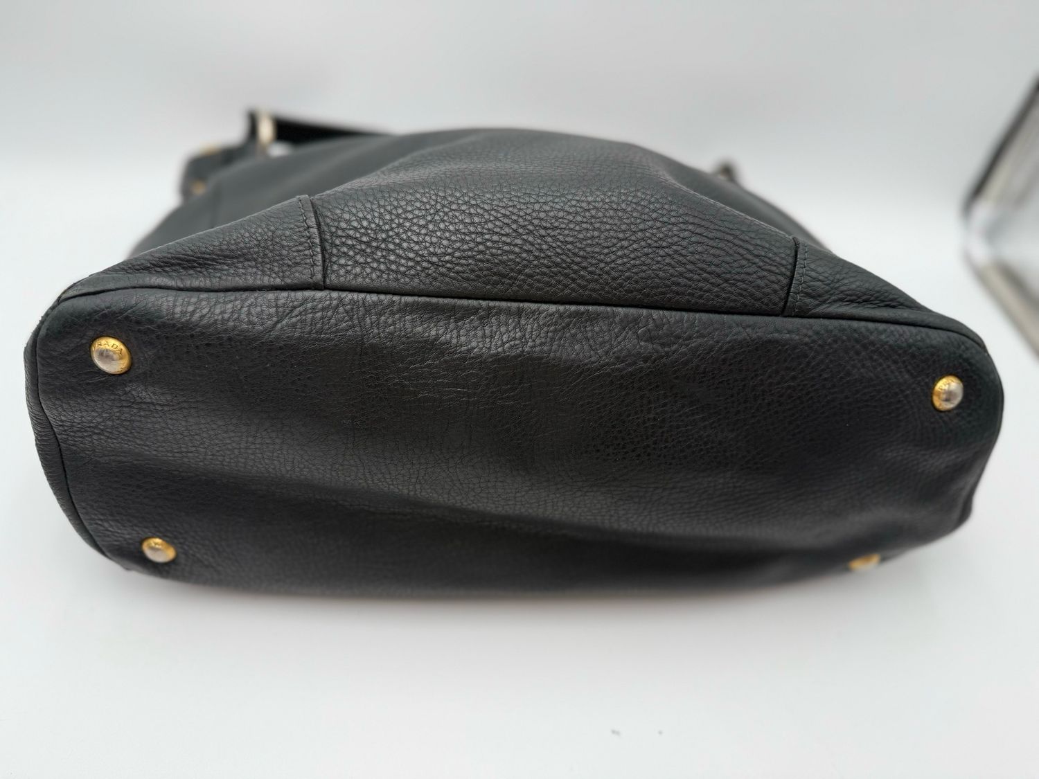 Prada Vitello Daino Hobo Shoulder Bag Black