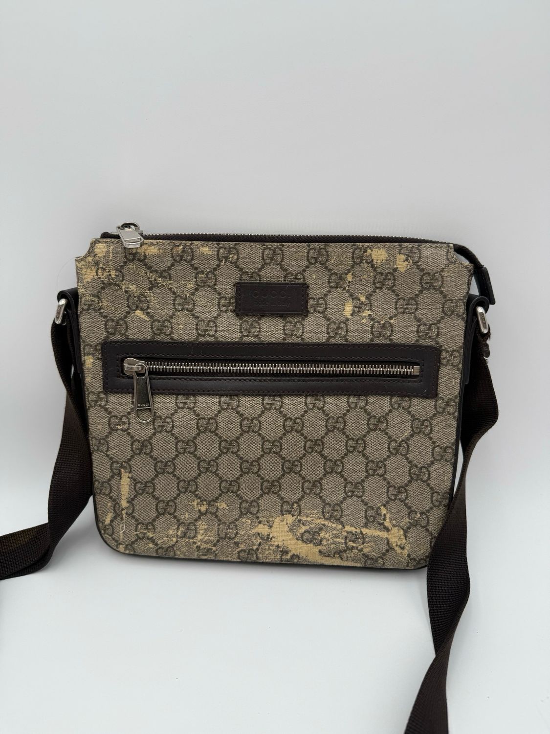 Gucci Supreme Zipper Messenger Crossbody Sling
