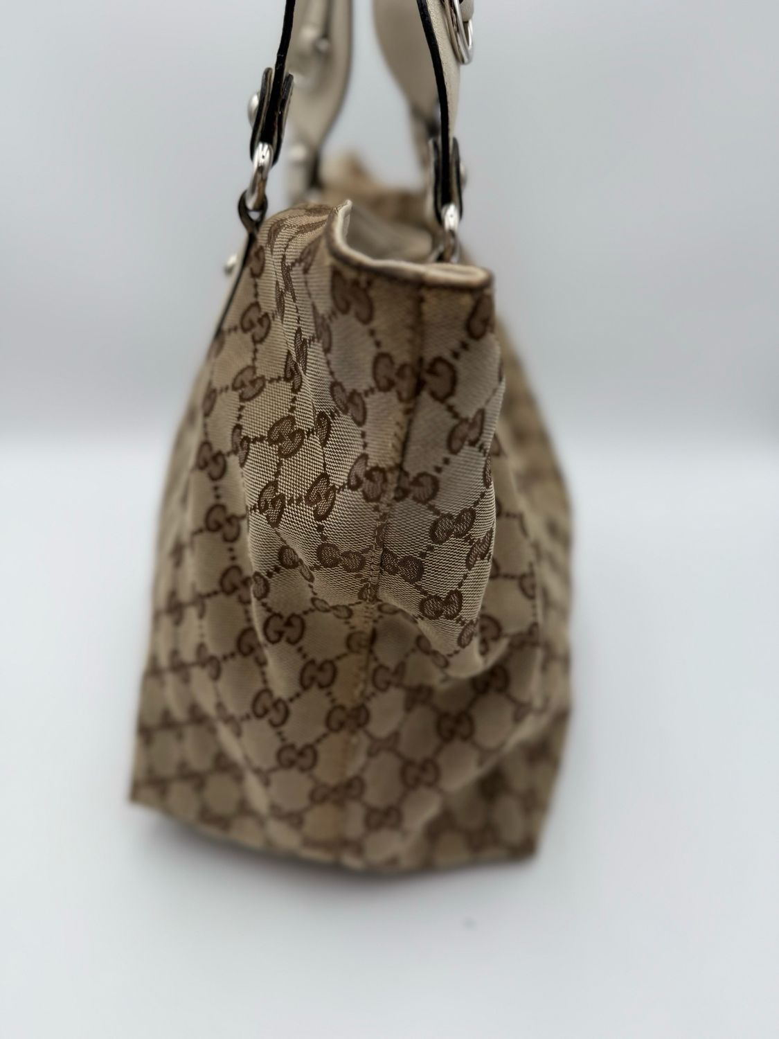 Gucci Monogram Canvas Icon Bit Medium Tote