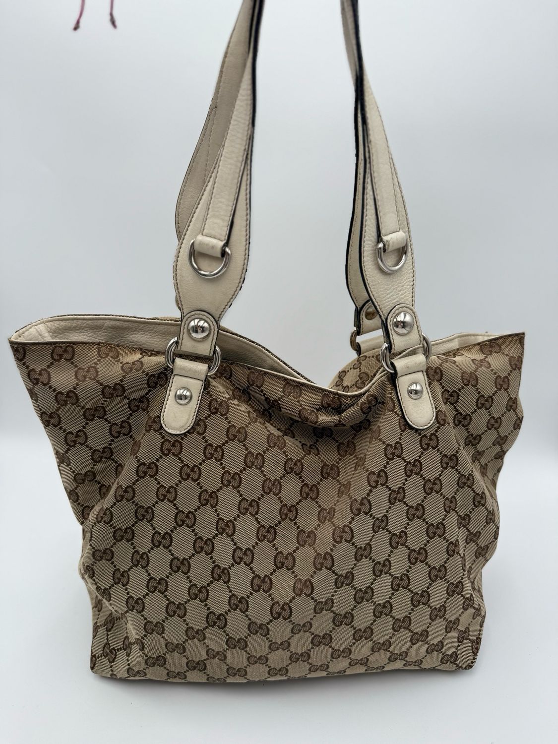 Gucci Monogram Canvas Icon Bit Medium Tote