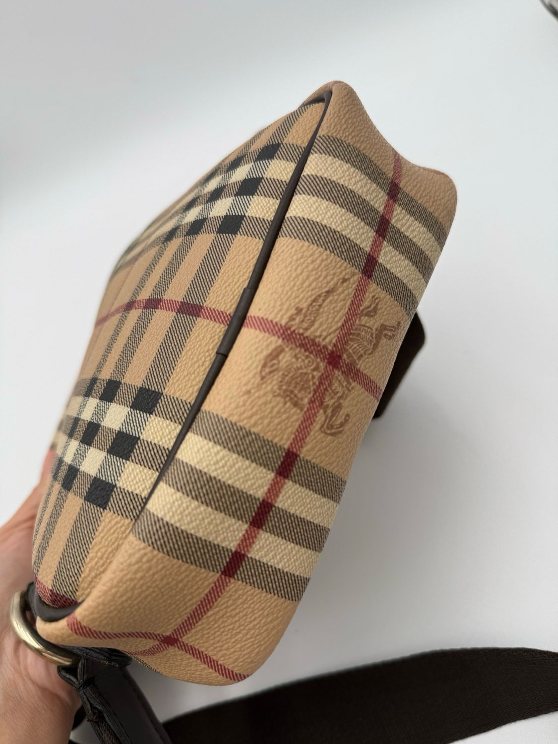 Burberry Haymarket Check Crossbody Camera Sling Messenger Paddy
