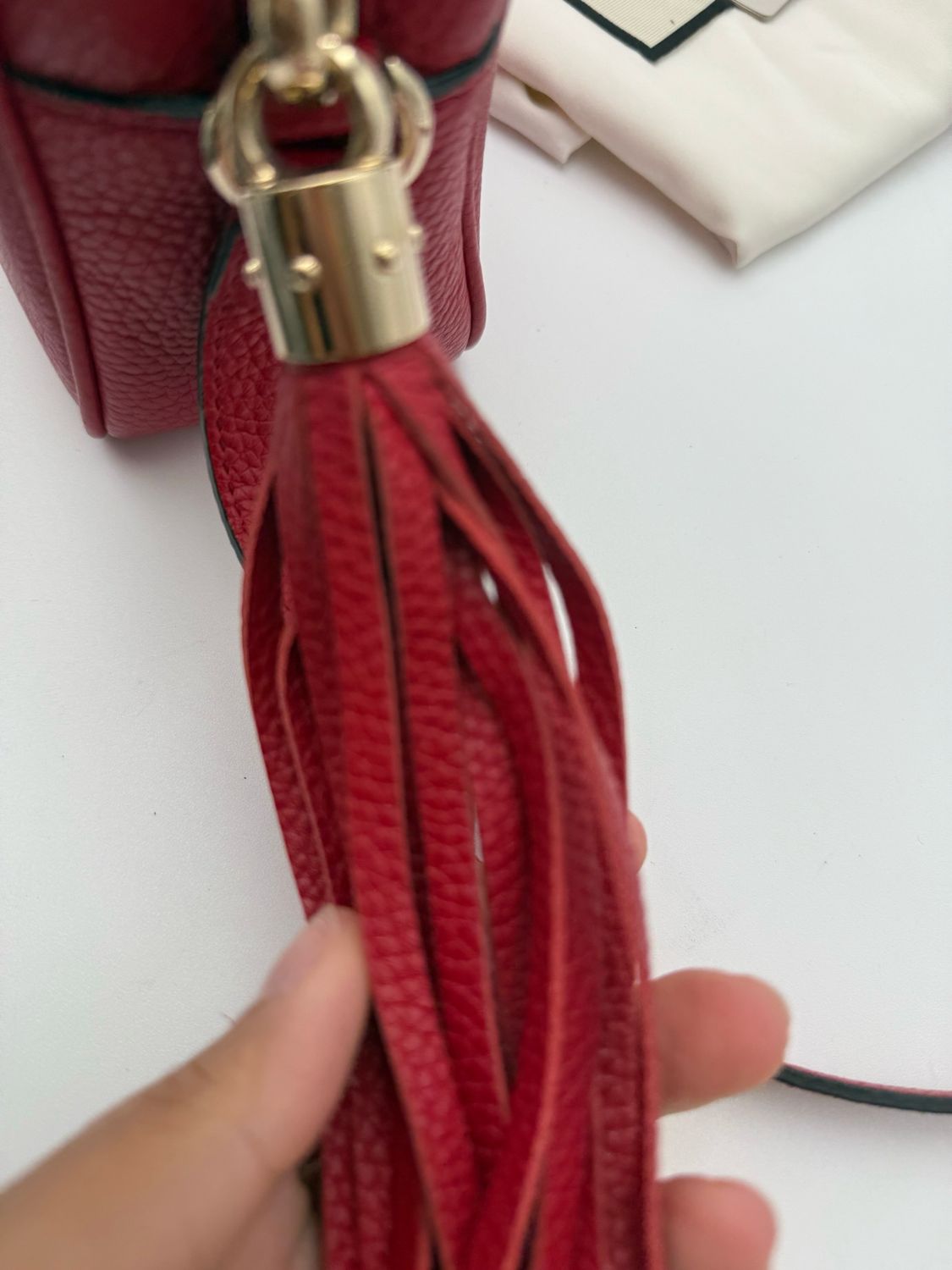 Gucci Pebbled Leather Soho Camera Bag Crossbody Sling