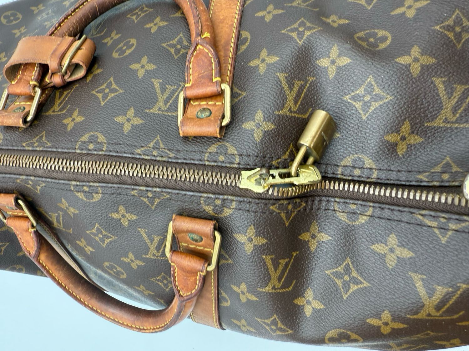 Louis Vuitton Monogram Keepall 50 Satchel Top Handle Boston